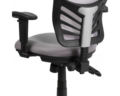 BLNK Nicholas Mid-Back Mesh Multifunction Executive Swivel Ergonomic Office Chair with Adjustable Arms - Gray