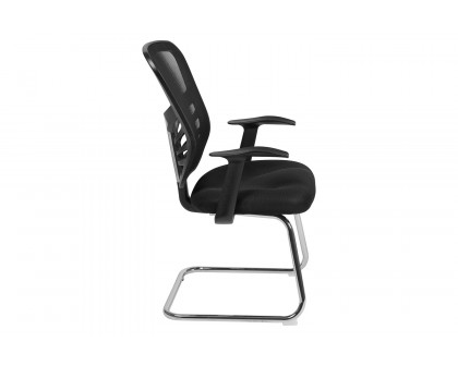 BLNK - Steve Mesh Side Reception Chair with Chrome Sled Base