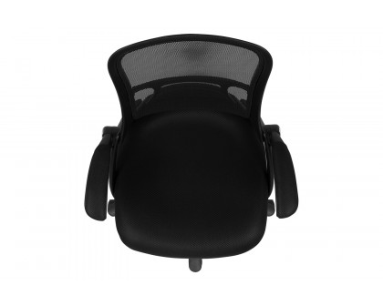 BLNK Porter High-Back Mesh Ergonomic Swivel Office Chair with Black Frame and Flip-up Arms - Black