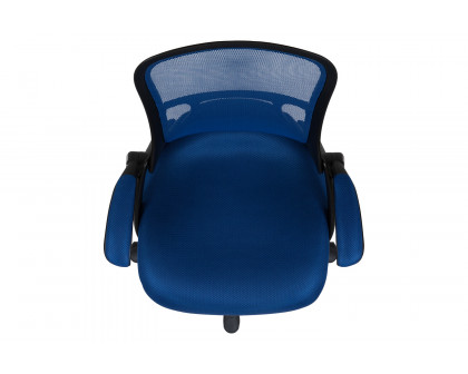 BLNK Porter High Back Blue Mesh Ergonomic Swivel Office Chair with Black Frame and Flip-up Arms