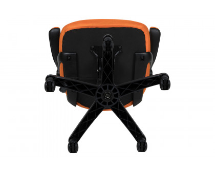 BLNK Porter High-Back Mesh Ergonomic Swivel Office Chair with Black Frame and Flip-up Arms - Orange