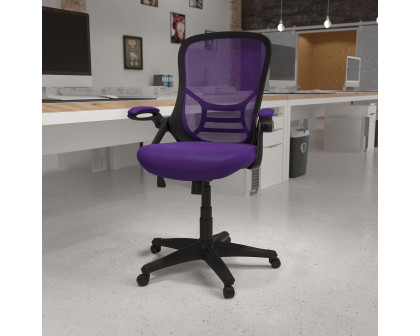 BLNK Porter High-Back Mesh Ergonomic Swivel Office Chair with Black Frame and Flip-up Arms