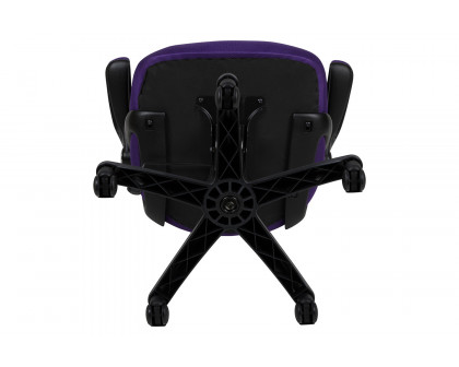 BLNK Porter High-Back Mesh Ergonomic Swivel Office Chair with Black Frame and Flip-up Arms - Purple