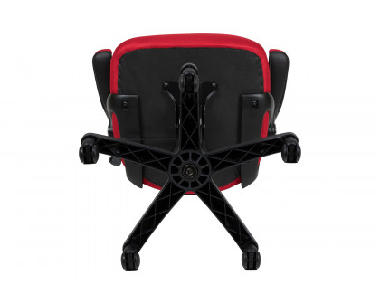 BLNK Porter High-Back Mesh Ergonomic Swivel Office Chair with Black Frame and Flip-up Arms - Red