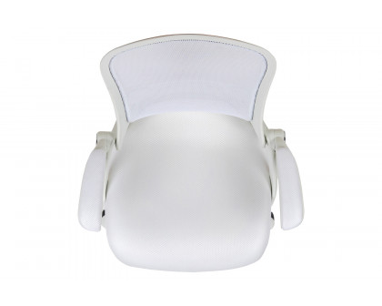 BLNK Porter High-Back Mesh Ergonomic Swivel Office Chair with White Frame and Flip-up Arms