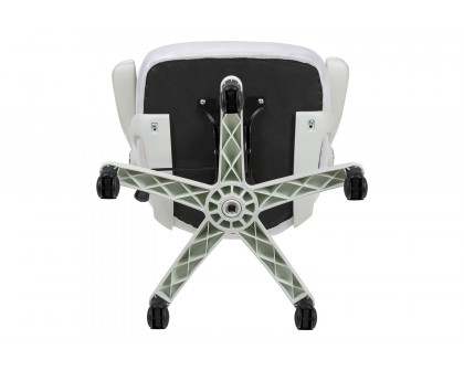 BLNK Porter High-Back Mesh Ergonomic Swivel Office Chair with White Frame and Flip-up Arms