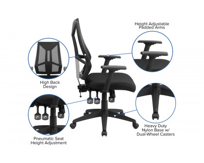 BLNK - Ivan High-Back Mesh Multifunction Swivel Ergonomic Task Office Chair with Adjustable Arms