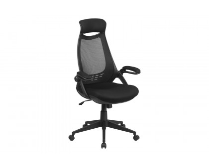 BLNK - Ivan High-Back Mesh Executive Swivel Office Chair with Flip-Up Arms