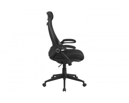 BLNK - Ivan High-Back Mesh Executive Swivel Office Chair with Flip-Up Arms