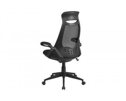 BLNK - Ivan High-Back Mesh Executive Swivel Office Chair with Flip-Up Arms