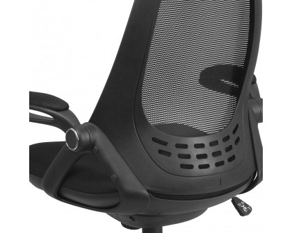 BLNK - Ivan High-Back Mesh Executive Swivel Office Chair with Flip-Up Arms