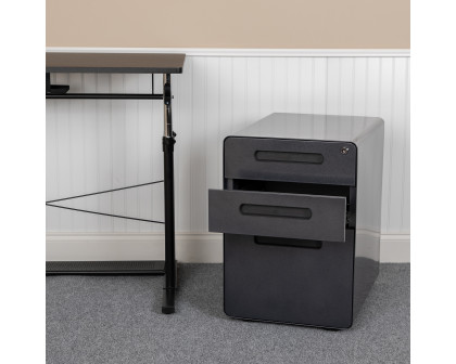 BLNK - Wren Ergonomic 3-Drawer Mobile Locking Filing Cabinet with Anti-Tilt Mechanism and Letter-Legal Drawer