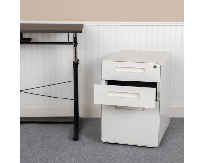 BLNK - Wren Ergonomic 3-Drawer Mobile Locking Filing Cabinet with Anti-Tilt Mechanism and Letter-Legal Drawer