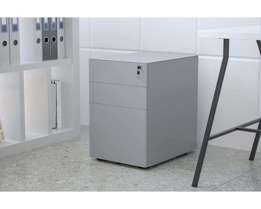 BLNK - Warner 3-Drawer Mobile Locking Filing Cabinet with Anti-Tilt Mechanism and Letter-Legal Drawer