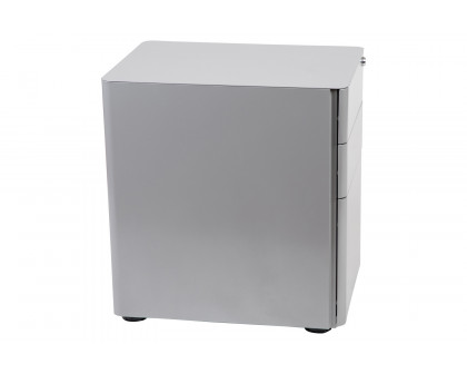 BLNK Warner 3-Drawer Mobile Locking Filing Cabinet with Anti-Tilt Mechanism and Letter-Legal Drawer - Gray