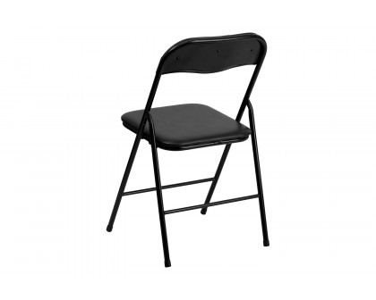 BLNK Madison Folding Card Table and Chair Set 5 Piece - Black