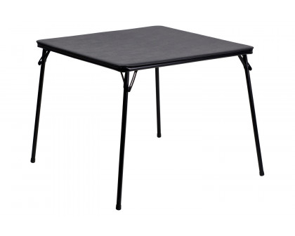 BLNK Madison Folding Card Table and Chair Set 5 Piece - Black