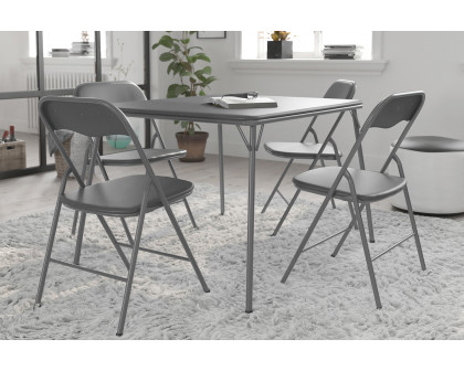 BLNK Madison Folding Card Table and Chair Set 5 Piece