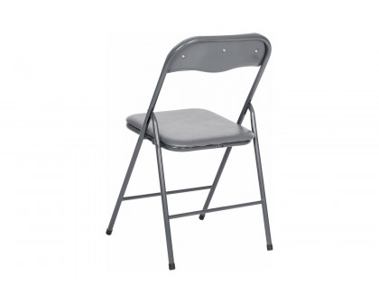 BLNK Madison Folding Card Table and Chair Set 5 Piece - Gray