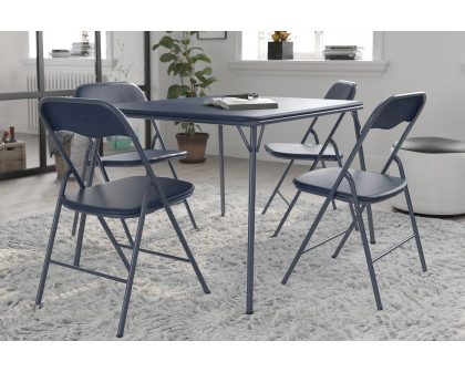 BLNK Madison Folding Card Table and Chair Set 5 Piece