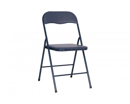 BLNK Madison Folding Card Table and Chair Set 5 Piece - Navy