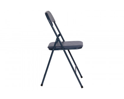 BLNK Madison Folding Card Table and Chair Set 5 Piece - Navy