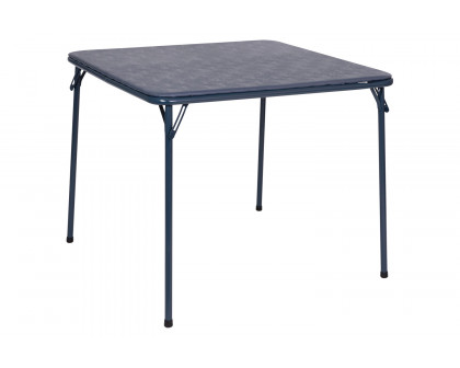 BLNK Madison Folding Card Table and Chair Set 5 Piece - Navy