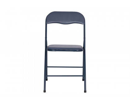 BLNK Madison Folding Card Table and Chair Set 5 Piece - Navy