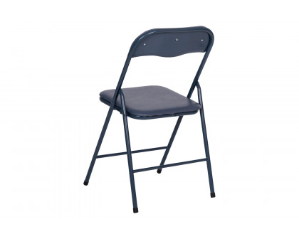 BLNK Madison Folding Card Table and Chair Set 5 Piece - Navy