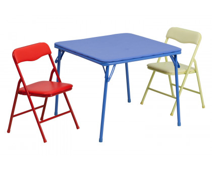 BLNK Mindy Kids Folding Table and Chair Set 3 Piece - Colorful