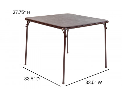 BLNK Madelyn Folding Card Table - Brown