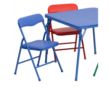 BLNK Mindy Kids Folding Table and Chair Set 5 Piece - Colorful