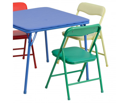 BLNK Mindy Kids Folding Table and Chair Set 5 Piece - Colorful