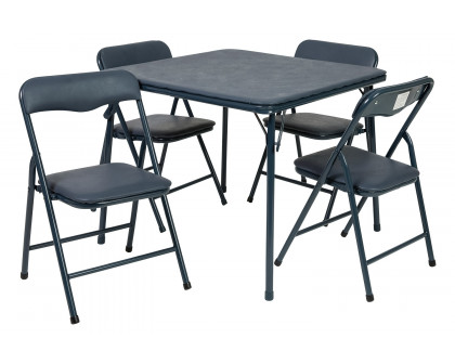 BLNK Mindy Kids Folding Table and Chair Set 5 Piece - Navy