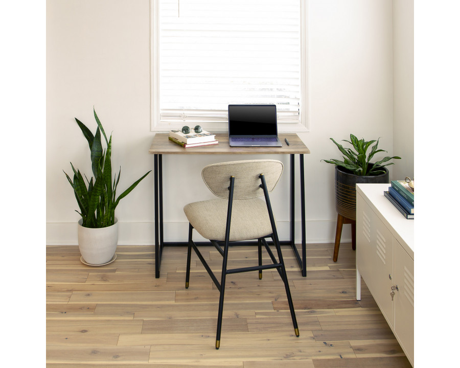 BLNK - Walker Small Rustic Natural Folding Computer Desk