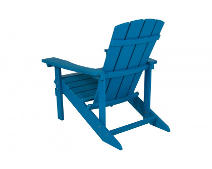 BLNK Charlestown Commercial All-Weather Poly Resin Wood Adirondack Chair - Blue