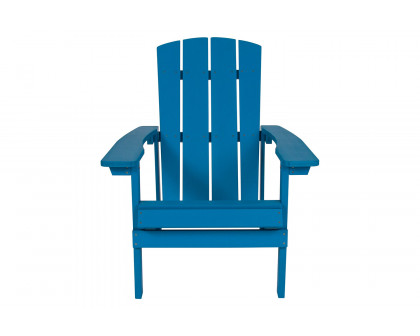 BLNK Charlestown Commercial All-Weather Poly Resin Wood Adirondack Chair - Blue