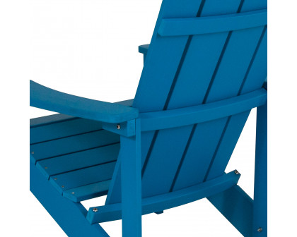 BLNK Charlestown Commercial All-Weather Poly Resin Wood Adirondack Chair - Blue