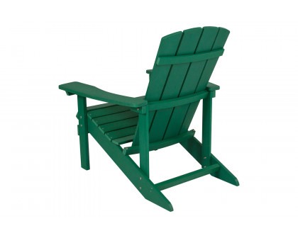 BLNK Charlestown Commercial All-Weather Poly Resin Wood Adirondack Chair - Green