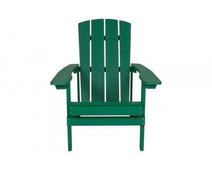 BLNK Charlestown Commercial All-Weather Poly Resin Wood Adirondack Chair - Green