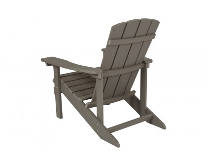 BLNK™ Charlestown Commercial All-Weather Poly Resin Wood Adirondack Chair - Gray