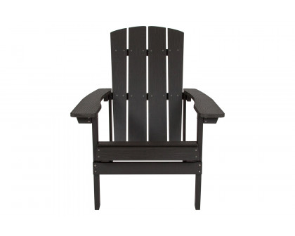 BLNK Charlestown Commercial All-Weather Poly Resin Wood Adirondack Chair - Slate Gray