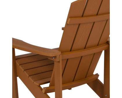 BLNK™ Charlestown Commercial All-Weather Poly Resin Wood Adirondack Chair - Teak