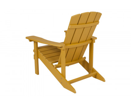 BLNK Charlestown Commercial All-Weather Poly Resin Wood Adirondack Chair - Yellow