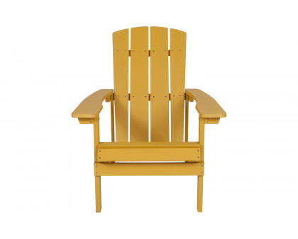 BLNK Charlestown Commercial All-Weather Poly Resin Wood Adirondack Chair - Yellow