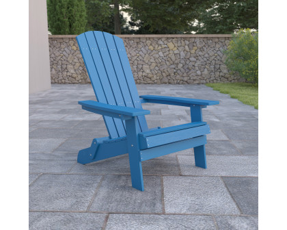 BLNK Charlestown Commercial All-Weather Poly Resin Wood Folding Adirondack Chair