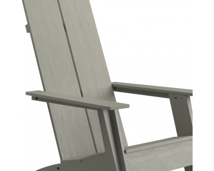 BLNK Sawyer Commercial All-Weather Poly Resin Wood Adirondack Chair - Gray