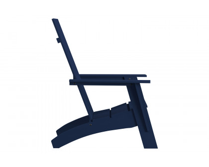 BLNK™ Sawyer Commercial All-Weather Poly Resin Wood Adirondack Chair - Navy