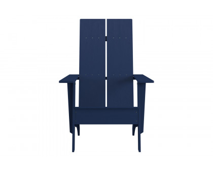 BLNK™ Sawyer Commercial All-Weather Poly Resin Wood Adirondack Chair - Navy