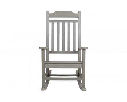 BLNK Winston Poly Resin All-Weather Rocking Chair - Gray